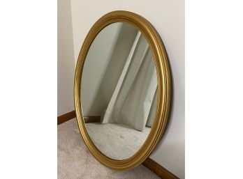 Lovely Oval Mirror, Speckled Gilt Frame