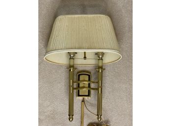 Two-Light, Brass-Finished Wall Lamp