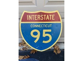 Vintage Original Connecticut Interstate Sign