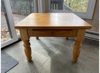 Golden Pine End Table, Beautiful Wood Grains