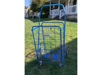 Large Blue Rolling Cart (mb176)