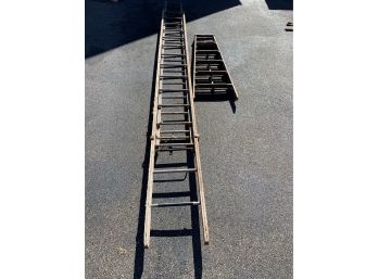 2 Pc Wood Ladder Lot (mb178)