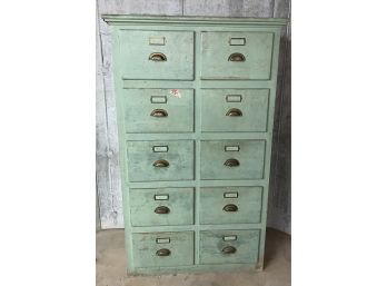 Double Drawer Wooden File Cabinet (184)