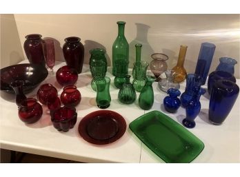 Mixed Colors & Ages Of Glassware (mb 35)