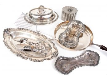 10 Piece Collection Of Silver Plated Items