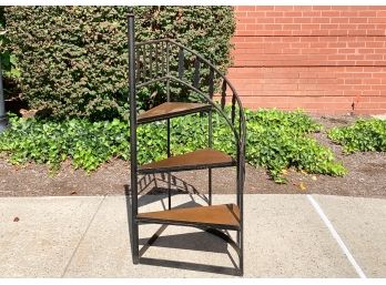 Wrought Iron Spiral Staircase Plant Stand.