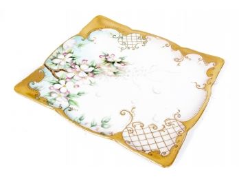 J.P.L France Square Gilt Porcelain Plate