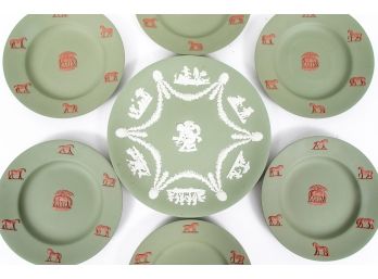 Wedgewood Green Jasperware Plates