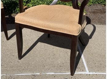 Two Baker Barbara Barry Oval X Back Dining Arm Chairs