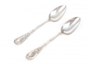 Pair Of Tiffany & Co. Sterling Silver Vintage Soup Spoons