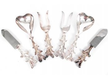 Michael Aram Silver Plate Serving Pieces