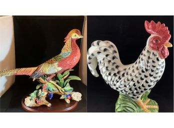 Hand-painted Ceramic Birds, Make Excellent Holiday Centerpieces (NL7)