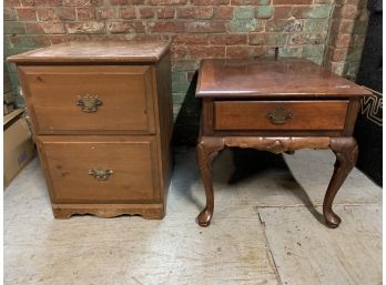 Side Table And File Cabinet (H01)