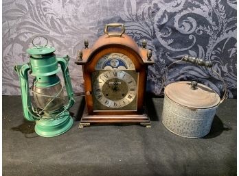 Seth Thomas Mantel Clock, Lantern, Enamel Bucket (JG23)