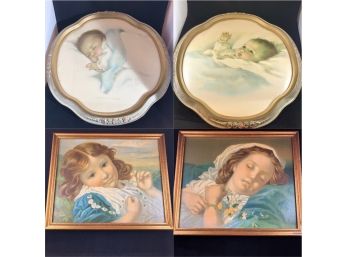 Vintage Framed Childrens Room Decor (NL11)