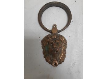 Small Bronze Lion Head Door Knocker