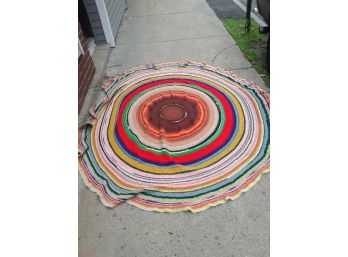 Large Round Handmade Rug/Carpet/Blanket