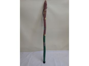 Snake Shaped Wooden Carved Walking Stick