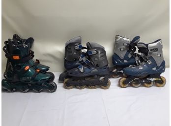 Three Pairs Of Roller Blades
