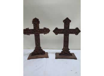 Two Cast Iron Crosses