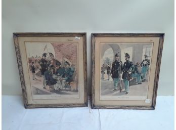 Two Framed US Army Prints