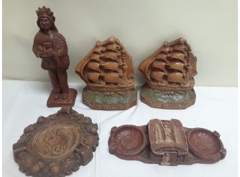 Collection Of Syroco Wood Pieces