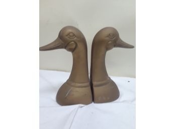 Duck Brass Bookends