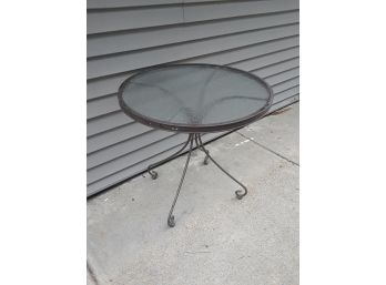 Round Glass Top Table