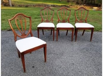 A Set/4 Vintage Shield Back Chairs
