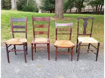 A Group Of Vintage Side Chairs