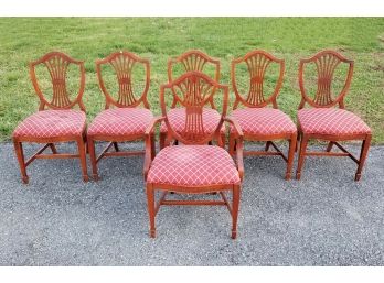 A Set/6 Vintage Shield Back Dining Chairs