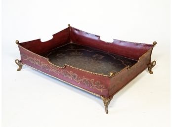 A Vintage Hand-painted Footed Tray