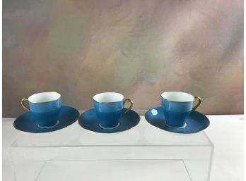 Mintons England Blue  Tea Cups