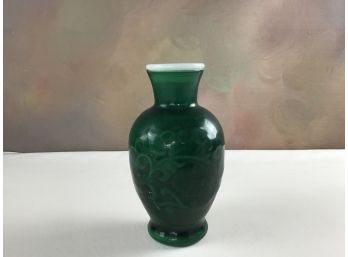Signed Green Vase