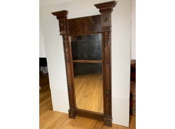 Antique Wall Mirror 18” Wide (22” At Base), 44-1/2” Tall (see Desc)