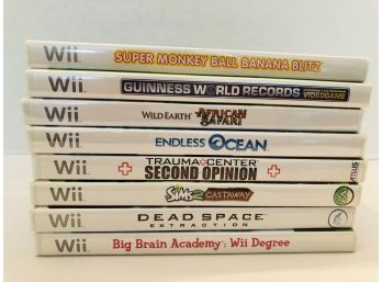 Lot Of Eight WII Games ~ 4 Sealed Never Opened ~ View Photos For Titles
