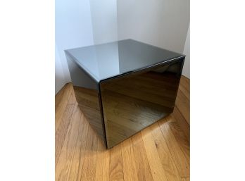 15” Tall X 18-1/4” Square Mirror Cube End Table (see Description)