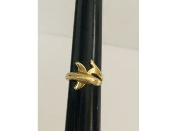 Vintage 14K Gold Dolphin Ring Size 6 Weight Is 3 Grams
