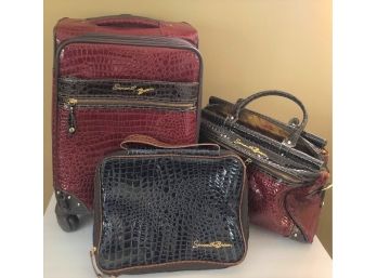 Samantha Brown 3 Piece Luggage/carry On/Tote Coordinates ( See Description)