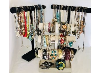 LARGE Costume Jewelry Lot # 1 -Bracelets & Necklaces Only ~ No Broken Pieces.