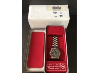 New In Box Never Removed  Victorinox Swiss Army Watch Model 24378 Original Box & Cover