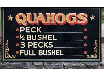 LARGE 65'  37' Wooden QUAGS SEAFOOD SHOP/RESTAURANT Advertising Sign