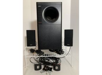 Adult Owned TESTED WORKING Bose Acoustimass 5 Series III 2.1 Speaker System, Passive Subwoofer All 4 Cables
