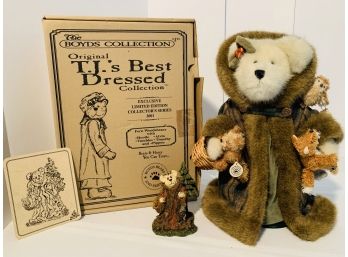 Boyds Bear Fern Woodberry In Box Plus Resin Figure (see Description)