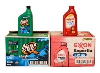 Exxon And Quaker State Motor Oil