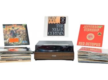 Pioneer Model Pl-120 Turntable + Assortment Of Vinyl Records