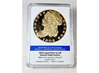 1808 Quarter Eagle 24kt Gold Layered Replica Coin