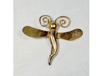 Vintage Gold Filled Dragon Fly Pin