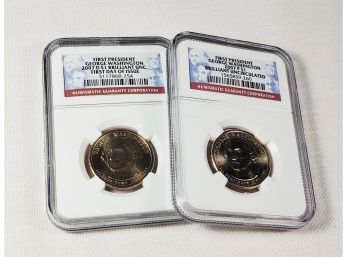 NGC  Certified 2007 P And  D BU George Washington  $1Coins