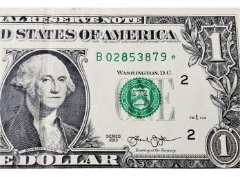 2013     $1 Star Replacement Note Thick 8 Errror